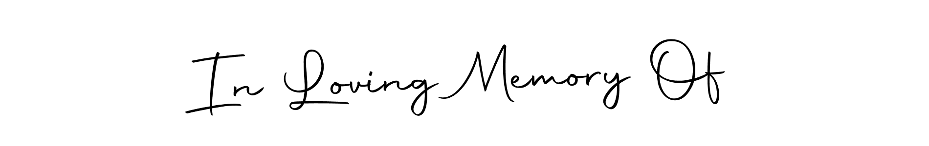 The best way (Autography-DOLnW) to make a short signature is to pick only two or three words in your name. The name In Loving Memory Of include a total of six letters. For converting this name. In Loving Memory Of signature style 10 images and pictures png