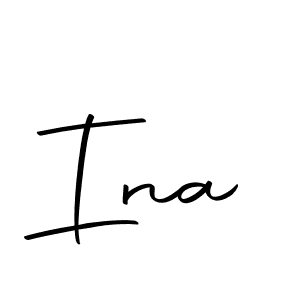 Use a signature maker to create a handwritten signature online. With this signature software, you can design (Autography-DOLnW) your own signature for name Ina. Ina signature style 10 images and pictures png