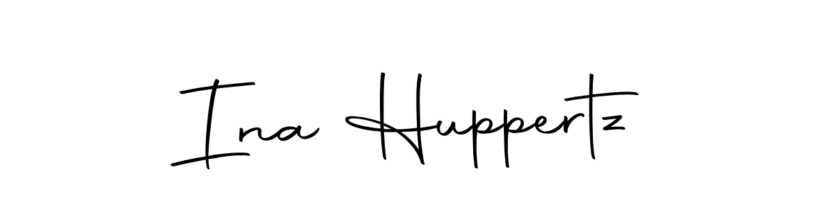 How to make Ina Huppertz name signature. Use Autography-DOLnW style for creating short signs online. This is the latest handwritten sign. Ina Huppertz signature style 10 images and pictures png