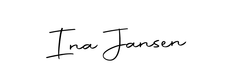 You should practise on your own different ways (Autography-DOLnW) to write your name (Ina Jansen) in signature. don't let someone else do it for you. Ina Jansen signature style 10 images and pictures png