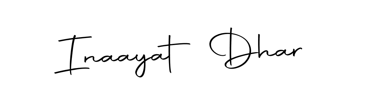Create a beautiful signature design for name Inaayat Dhar. With this signature (Autography-DOLnW) fonts, you can make a handwritten signature for free. Inaayat Dhar signature style 10 images and pictures png