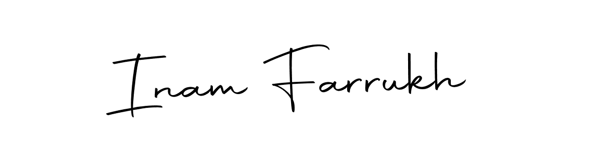 You should practise on your own different ways (Autography-DOLnW) to write your name (Inam Farrukh) in signature. don't let someone else do it for you. Inam Farrukh signature style 10 images and pictures png