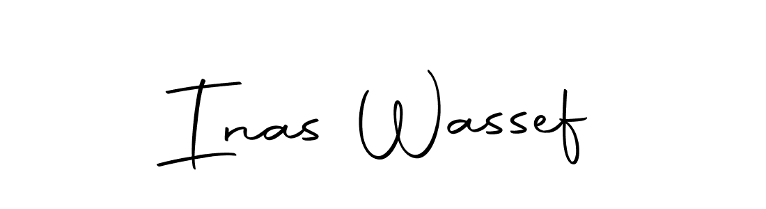 The best way (Autography-DOLnW) to make a short signature is to pick only two or three words in your name. The name Inas Wassef include a total of six letters. For converting this name. Inas Wassef signature style 10 images and pictures png