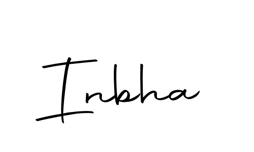 The best way (Autography-DOLnW) to make a short signature is to pick only two or three words in your name. The name Inbha include a total of six letters. For converting this name. Inbha signature style 10 images and pictures png