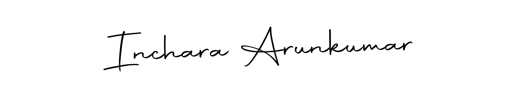How to make Inchara Arunkumar signature? Autography-DOLnW is a professional autograph style. Create handwritten signature for Inchara Arunkumar name. Inchara Arunkumar signature style 10 images and pictures png