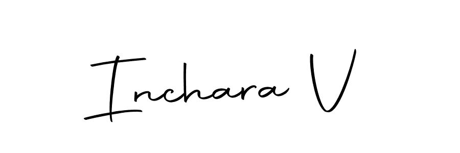 You can use this online signature creator to create a handwritten signature for the name Inchara V. This is the best online autograph maker. Inchara V signature style 10 images and pictures png