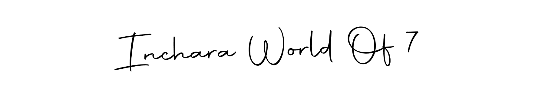 The best way (Autography-DOLnW) to make a short signature is to pick only two or three words in your name. The name Inchara World Of 7 include a total of six letters. For converting this name. Inchara World Of 7 signature style 10 images and pictures png