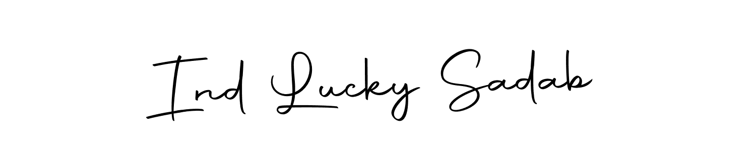 The best way (Autography-DOLnW) to make a short signature is to pick only two or three words in your name. The name Ind Lucky Sadab include a total of six letters. For converting this name. Ind Lucky Sadab signature style 10 images and pictures png