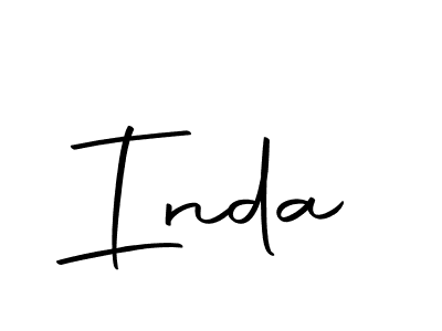 The best way (Autography-DOLnW) to make a short signature is to pick only two or three words in your name. The name Inda include a total of six letters. For converting this name. Inda signature style 10 images and pictures png