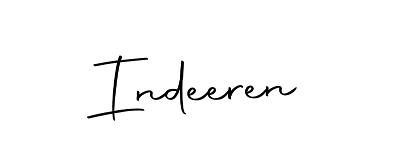 Use a signature maker to create a handwritten signature online. With this signature software, you can design (Autography-DOLnW) your own signature for name Indeeren. Indeeren signature style 10 images and pictures png
