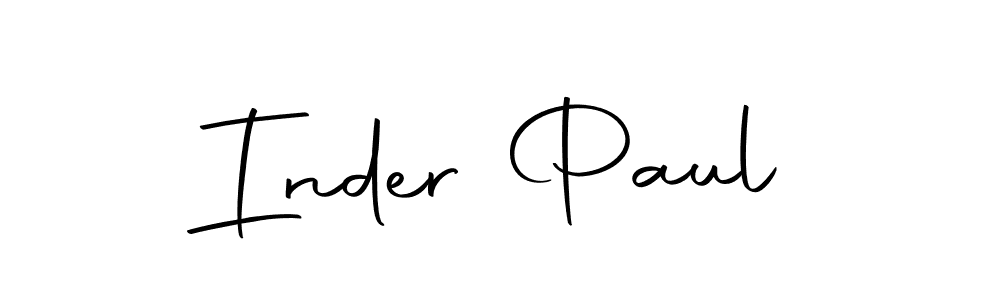 Design your own signature with our free online signature maker. With this signature software, you can create a handwritten (Autography-DOLnW) signature for name Inder Paul. Inder Paul signature style 10 images and pictures png