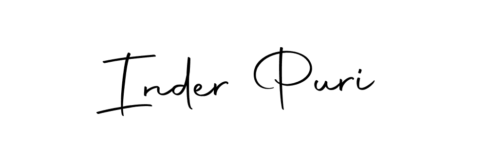Design your own signature with our free online signature maker. With this signature software, you can create a handwritten (Autography-DOLnW) signature for name Inder Puri. Inder Puri signature style 10 images and pictures png