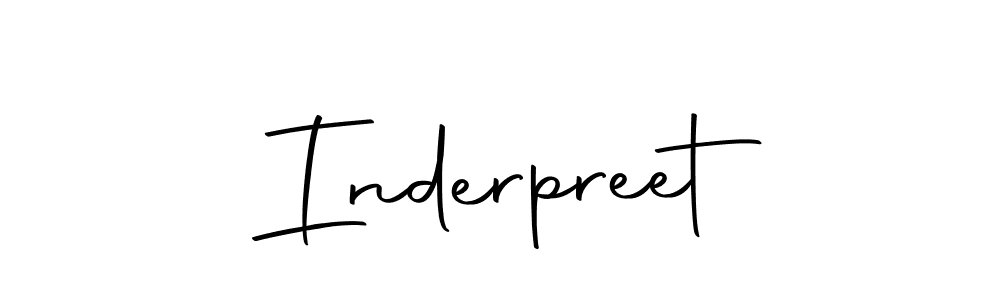 Use a signature maker to create a handwritten signature online. With this signature software, you can design (Autography-DOLnW) your own signature for name Inderpreet. Inderpreet signature style 10 images and pictures png