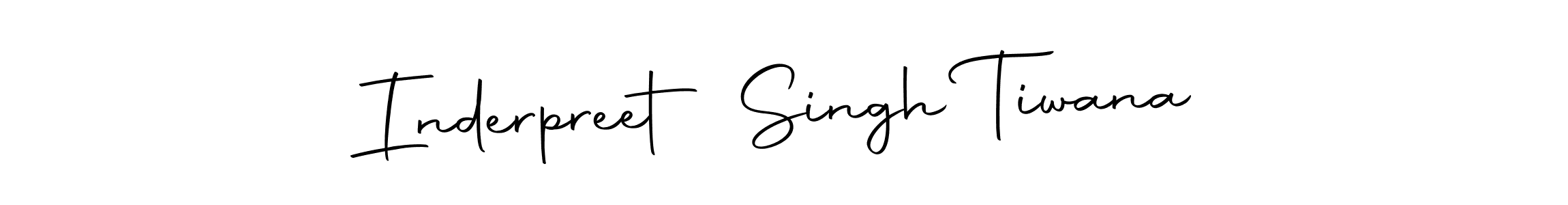 How to make Inderpreet Singh Tiwana name signature. Use Autography-DOLnW style for creating short signs online. This is the latest handwritten sign. Inderpreet Singh Tiwana signature style 10 images and pictures png
