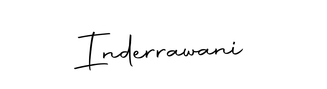 Design your own signature with our free online signature maker. With this signature software, you can create a handwritten (Autography-DOLnW) signature for name Inderrawani. Inderrawani signature style 10 images and pictures png
