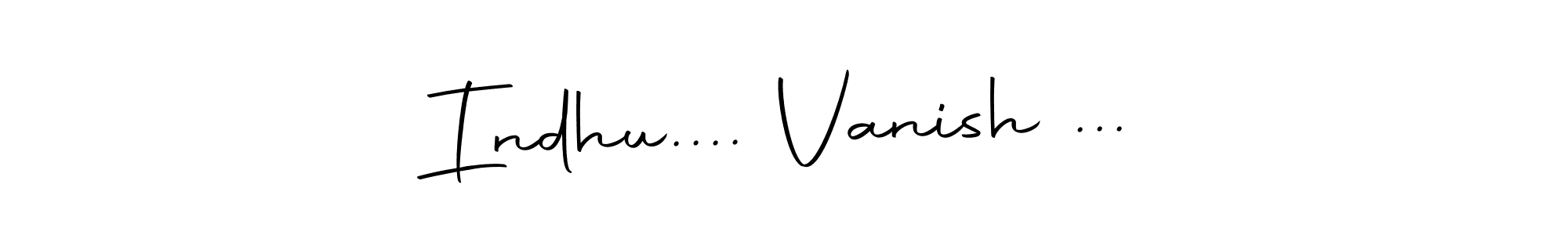 How to make Indhu.... Vanish ... name signature. Use Autography-DOLnW style for creating short signs online. This is the latest handwritten sign. Indhu.... Vanish ... signature style 10 images and pictures png