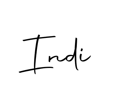 Design your own signature with our free online signature maker. With this signature software, you can create a handwritten (Autography-DOLnW) signature for name Indi. Indi signature style 10 images and pictures png