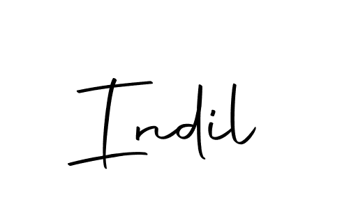Make a beautiful signature design for name Indil. With this signature (Autography-DOLnW) style, you can create a handwritten signature for free. Indil signature style 10 images and pictures png