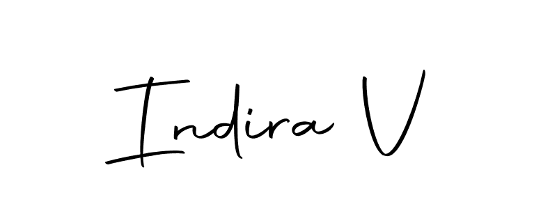 Indira V stylish signature style. Best Handwritten Sign (Autography-DOLnW) for my name. Handwritten Signature Collection Ideas for my name Indira V. Indira V signature style 10 images and pictures png