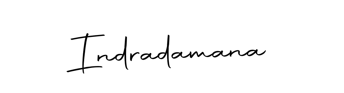 Design your own signature with our free online signature maker. With this signature software, you can create a handwritten (Autography-DOLnW) signature for name Indradamana. Indradamana signature style 10 images and pictures png