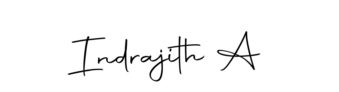 Create a beautiful signature design for name Indrajith A. With this signature (Autography-DOLnW) fonts, you can make a handwritten signature for free. Indrajith A signature style 10 images and pictures png