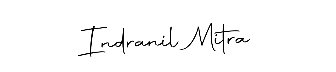 How to make Indranil Mitra name signature. Use Autography-DOLnW style for creating short signs online. This is the latest handwritten sign. Indranil Mitra signature style 10 images and pictures png