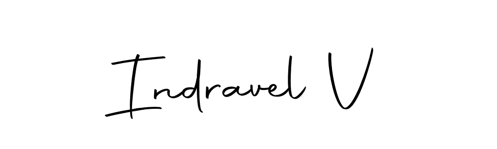 Design your own signature with our free online signature maker. With this signature software, you can create a handwritten (Autography-DOLnW) signature for name Indravel V. Indravel V signature style 10 images and pictures png