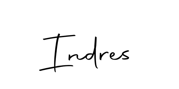 Create a beautiful signature design for name Indres. With this signature (Autography-DOLnW) fonts, you can make a handwritten signature for free. Indres signature style 10 images and pictures png