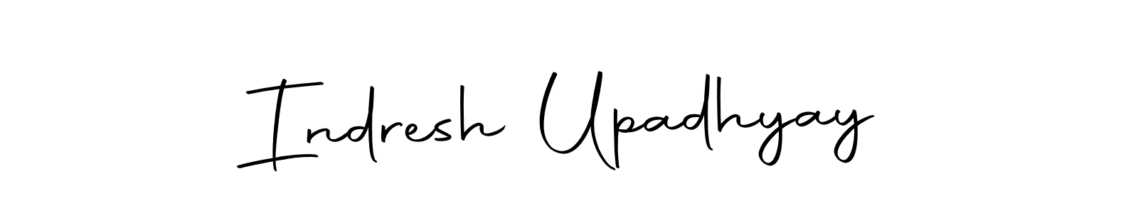 How to make Indresh Upadhyay name signature. Use Autography-DOLnW style for creating short signs online. This is the latest handwritten sign. Indresh Upadhyay signature style 10 images and pictures png