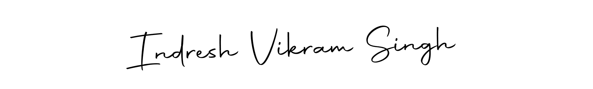 Create a beautiful signature design for name Indresh Vikram Singh. With this signature (Autography-DOLnW) fonts, you can make a handwritten signature for free. Indresh Vikram Singh signature style 10 images and pictures png