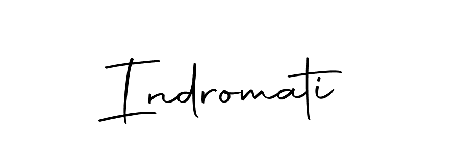 Design your own signature with our free online signature maker. With this signature software, you can create a handwritten (Autography-DOLnW) signature for name Indromati. Indromati signature style 10 images and pictures png