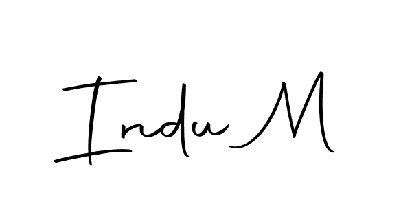 It looks lik you need a new signature style for name Indu M. Design unique handwritten (Autography-DOLnW) signature with our free signature maker in just a few clicks. Indu M signature style 10 images and pictures png