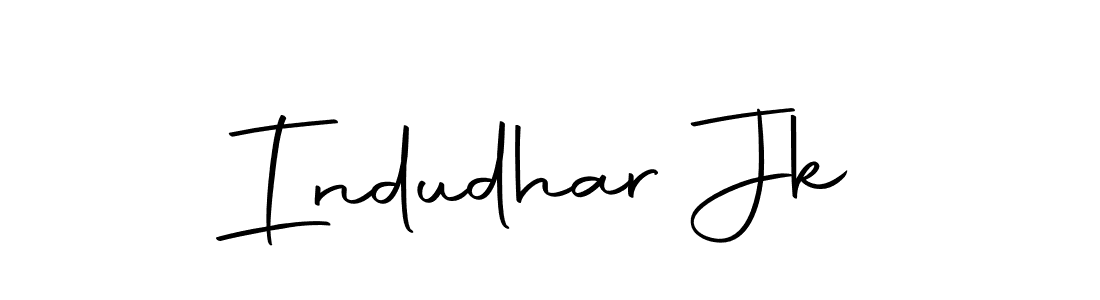 Use a signature maker to create a handwritten signature online. With this signature software, you can design (Autography-DOLnW) your own signature for name Indudhar Jk. Indudhar Jk signature style 10 images and pictures png