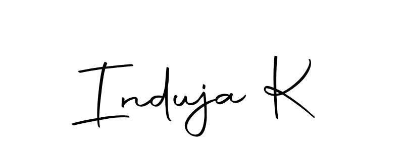 Make a short Induja K signature style. Manage your documents anywhere anytime using Autography-DOLnW. Create and add eSignatures, submit forms, share and send files easily. Induja K signature style 10 images and pictures png