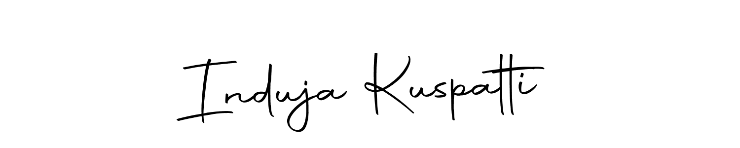 Make a short Induja Kuspatti signature style. Manage your documents anywhere anytime using Autography-DOLnW. Create and add eSignatures, submit forms, share and send files easily. Induja Kuspatti signature style 10 images and pictures png