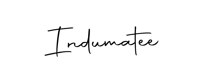 Use a signature maker to create a handwritten signature online. With this signature software, you can design (Autography-DOLnW) your own signature for name Indumatee. Indumatee signature style 10 images and pictures png