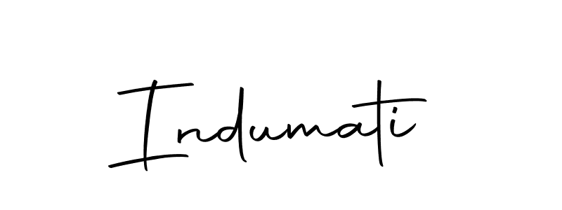 Design your own signature with our free online signature maker. With this signature software, you can create a handwritten (Autography-DOLnW) signature for name Indumati. Indumati signature style 10 images and pictures png
