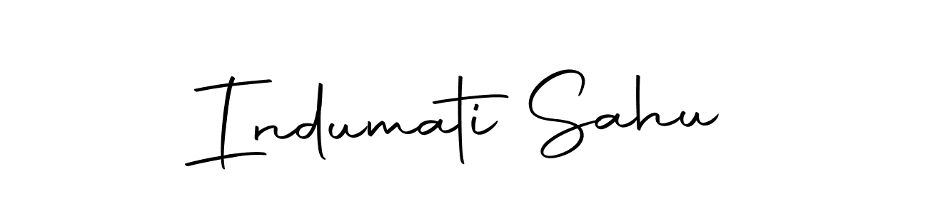 Create a beautiful signature design for name Indumati Sahu. With this signature (Autography-DOLnW) fonts, you can make a handwritten signature for free. Indumati Sahu signature style 10 images and pictures png