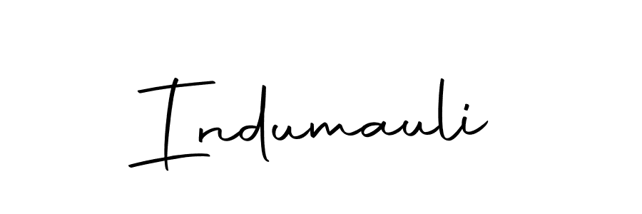 Create a beautiful signature design for name Indumauli. With this signature (Autography-DOLnW) fonts, you can make a handwritten signature for free. Indumauli signature style 10 images and pictures png