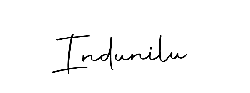 Indunilu stylish signature style. Best Handwritten Sign (Autography-DOLnW) for my name. Handwritten Signature Collection Ideas for my name Indunilu. Indunilu signature style 10 images and pictures png