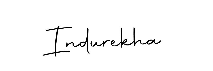 Design your own signature with our free online signature maker. With this signature software, you can create a handwritten (Autography-DOLnW) signature for name Indurekha. Indurekha signature style 10 images and pictures png