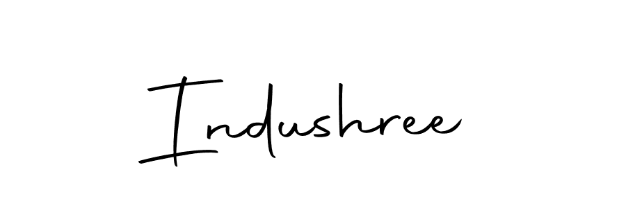 Make a beautiful signature design for name Indushree. With this signature (Autography-DOLnW) style, you can create a handwritten signature for free. Indushree signature style 10 images and pictures png