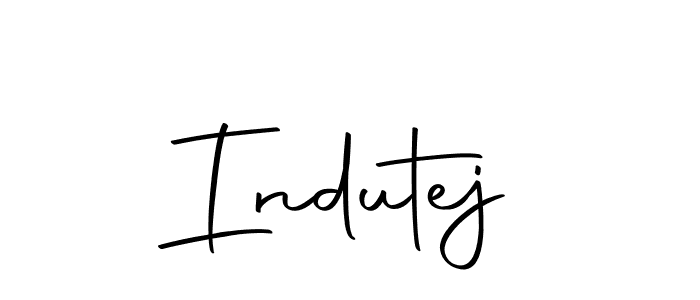 Design your own signature with our free online signature maker. With this signature software, you can create a handwritten (Autography-DOLnW) signature for name Indutej. Indutej signature style 10 images and pictures png