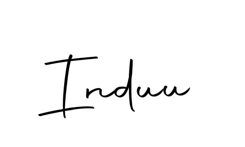 Design your own signature with our free online signature maker. With this signature software, you can create a handwritten (Autography-DOLnW) signature for name Induu. Induu signature style 10 images and pictures png