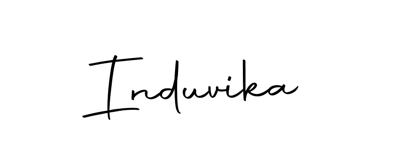 How to make Induvika signature? Autography-DOLnW is a professional autograph style. Create handwritten signature for Induvika name. Induvika signature style 10 images and pictures png