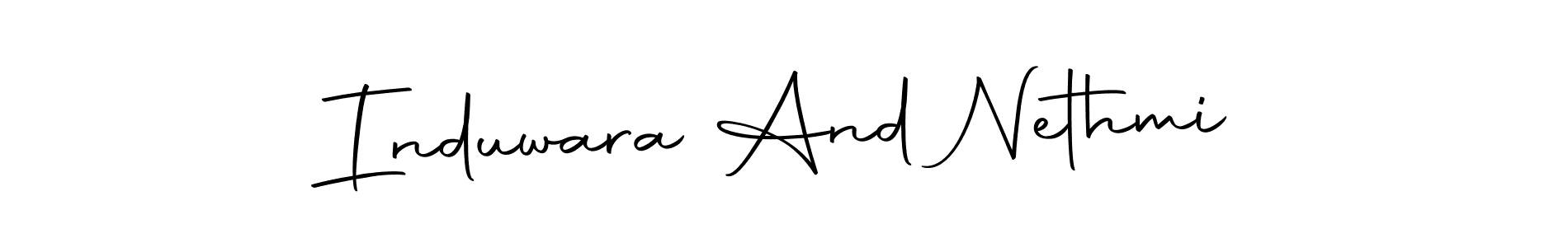 The best way (Autography-DOLnW) to make a short signature is to pick only two or three words in your name. The name Induwara And Nethmi include a total of six letters. For converting this name. Induwara And Nethmi signature style 10 images and pictures png