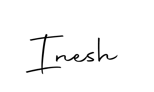 How to make Inesh signature? Autography-DOLnW is a professional autograph style. Create handwritten signature for Inesh name. Inesh signature style 10 images and pictures png