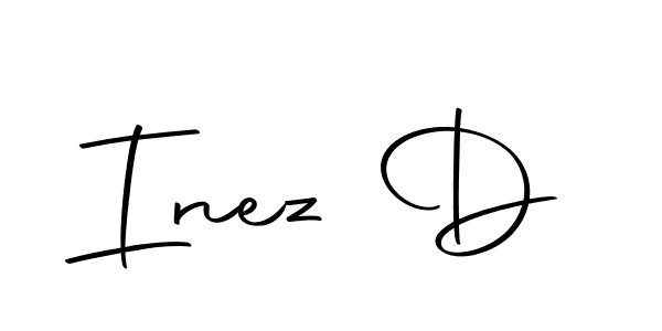 How to make Inez D signature? Autography-DOLnW is a professional autograph style. Create handwritten signature for Inez D name. Inez D signature style 10 images and pictures png