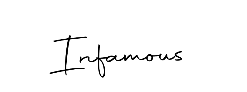 Design your own signature with our free online signature maker. With this signature software, you can create a handwritten (Autography-DOLnW) signature for name Infamous. Infamous signature style 10 images and pictures png