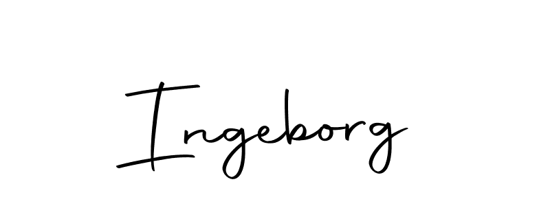 Use a signature maker to create a handwritten signature online. With this signature software, you can design (Autography-DOLnW) your own signature for name Ingeborg. Ingeborg signature style 10 images and pictures png